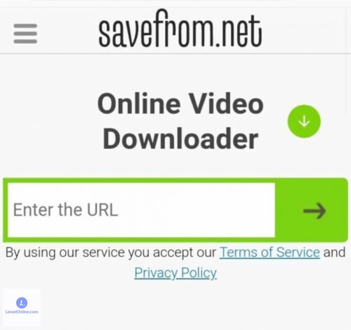 Buka browser dan masuk ke dalam situs https-::en.savefrom.net:121