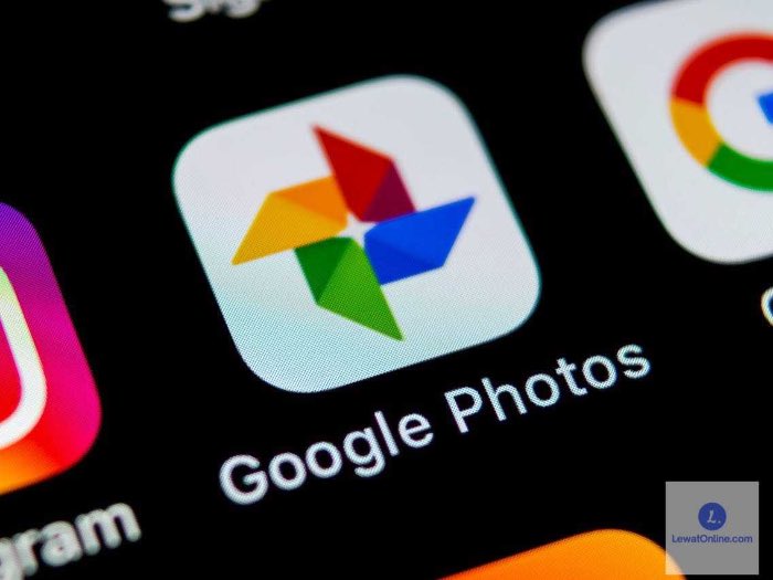 Klik aplikasi Foto Google Photo dengan ikon kincir angin dengan warna Google
