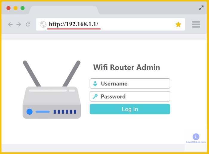 Lakukan Log In dengan Membuka Admin Router