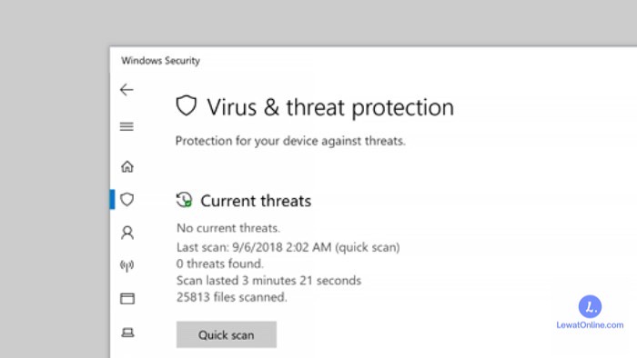 Klik “Virus & Threat Protection”.
