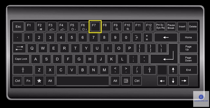 Untuk menyalakan lampu keyboard ASUS series ini, cukup tekan tombol F7 pada keyboard