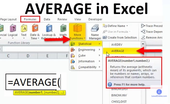 2 Cara Menghitung Rata Rata di Excel, Lengkap dengan Contoh