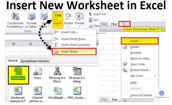Buka program Excel, pilih menu “file” dan pilih opsi “new worksheet” lalu klik pada tombol “create”