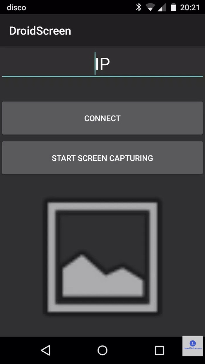 Jalankan aplikasi Droid Screen