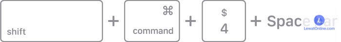 Menggunakan tombol Shift + Command + 4 + Spasi