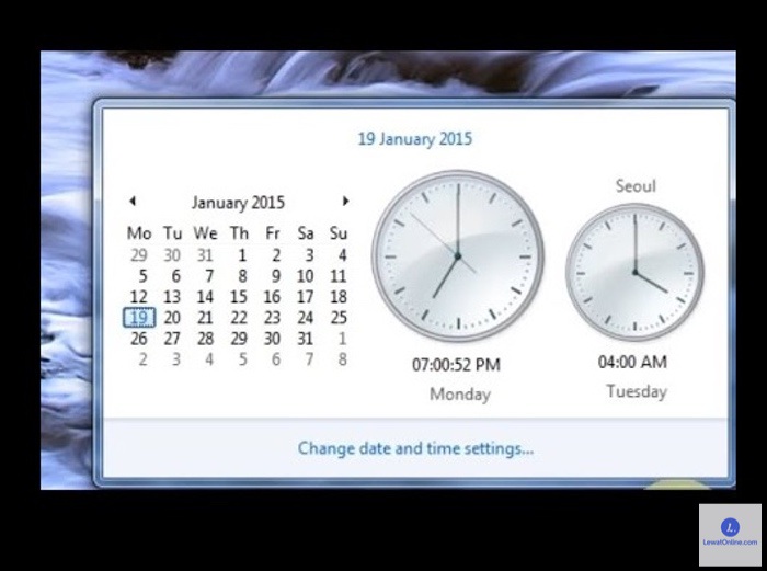 Nantinya akan muncul opsi Change Date and Time Settings
