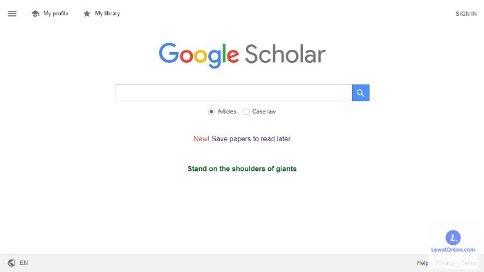 Pertama, kamu harus masuk ke halaman utama Google Scholar terlebih dahulu, bisa melalui link berikut https-__scholar.google.com_.